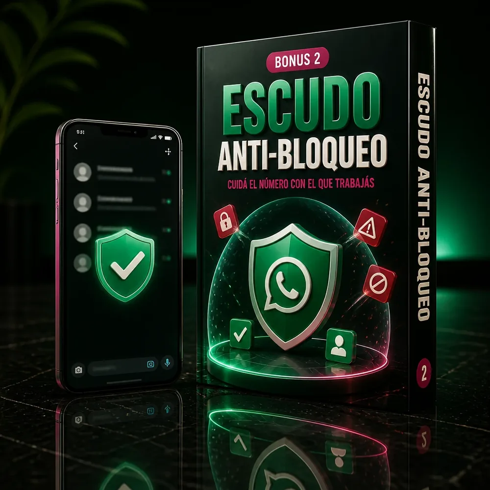 IMAGEN: mockup of bonus 2 of 5 — guía para proteger la cuenta de WhatsApp de restricciones