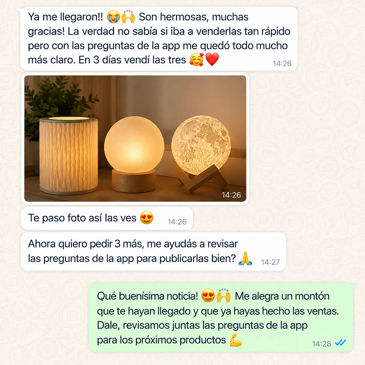 TESTIMONIO: captura real de WhatsApp 6 de 8 — cada una mata una objeción distinta